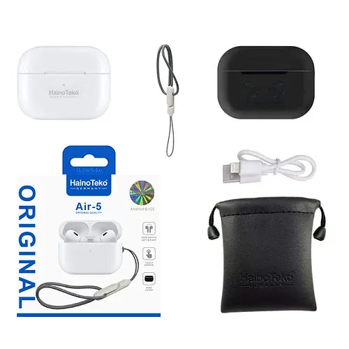 Haino Teko Free Silicone Cover for Air - 5 Haino Wireless Bluetooth EarPhones - White