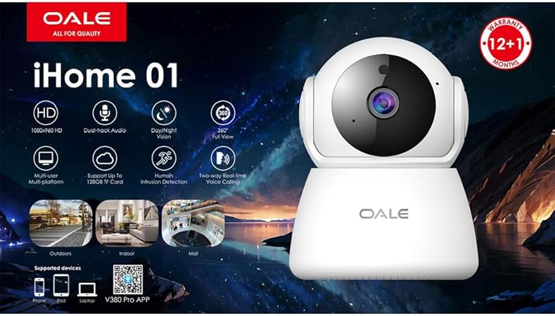iHome 01 Security Camera Dual Track Audio Support Night Vision Motion
