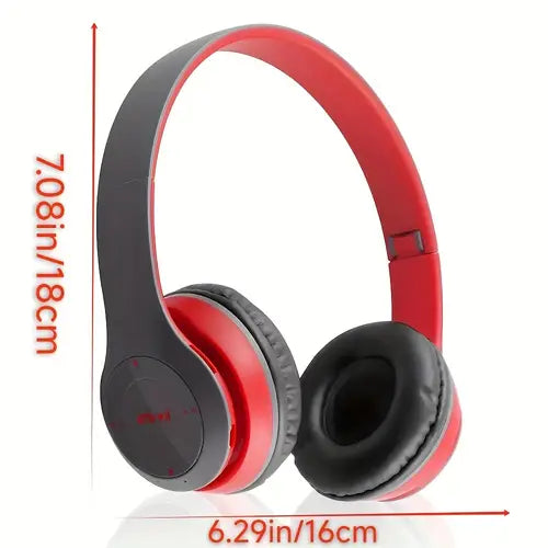 P47 Bluetooth Over Ear Headphones RED
