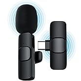 k9 Wireless Lavalier Microphone (2 Pcs) | Ideal for USB-C, I/Phone, Smart/phones, IPads and Macs with USB-C port, Android devices, laptops with USB-C Port | Auto Noise Reduction